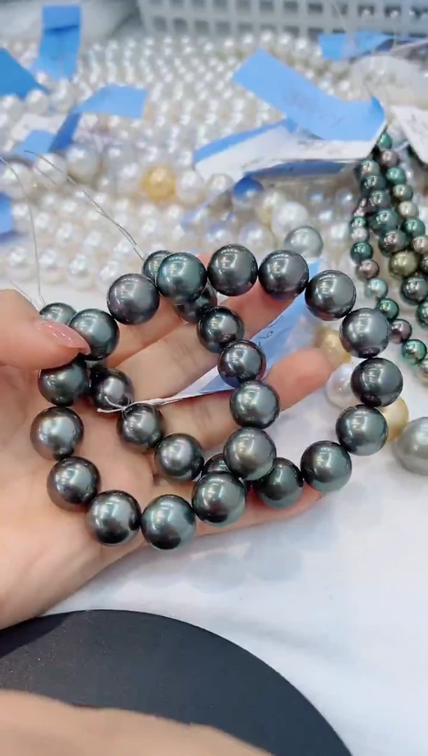 未镶嵌项链海水珍珠大溪地 15-15.8 定99总33465