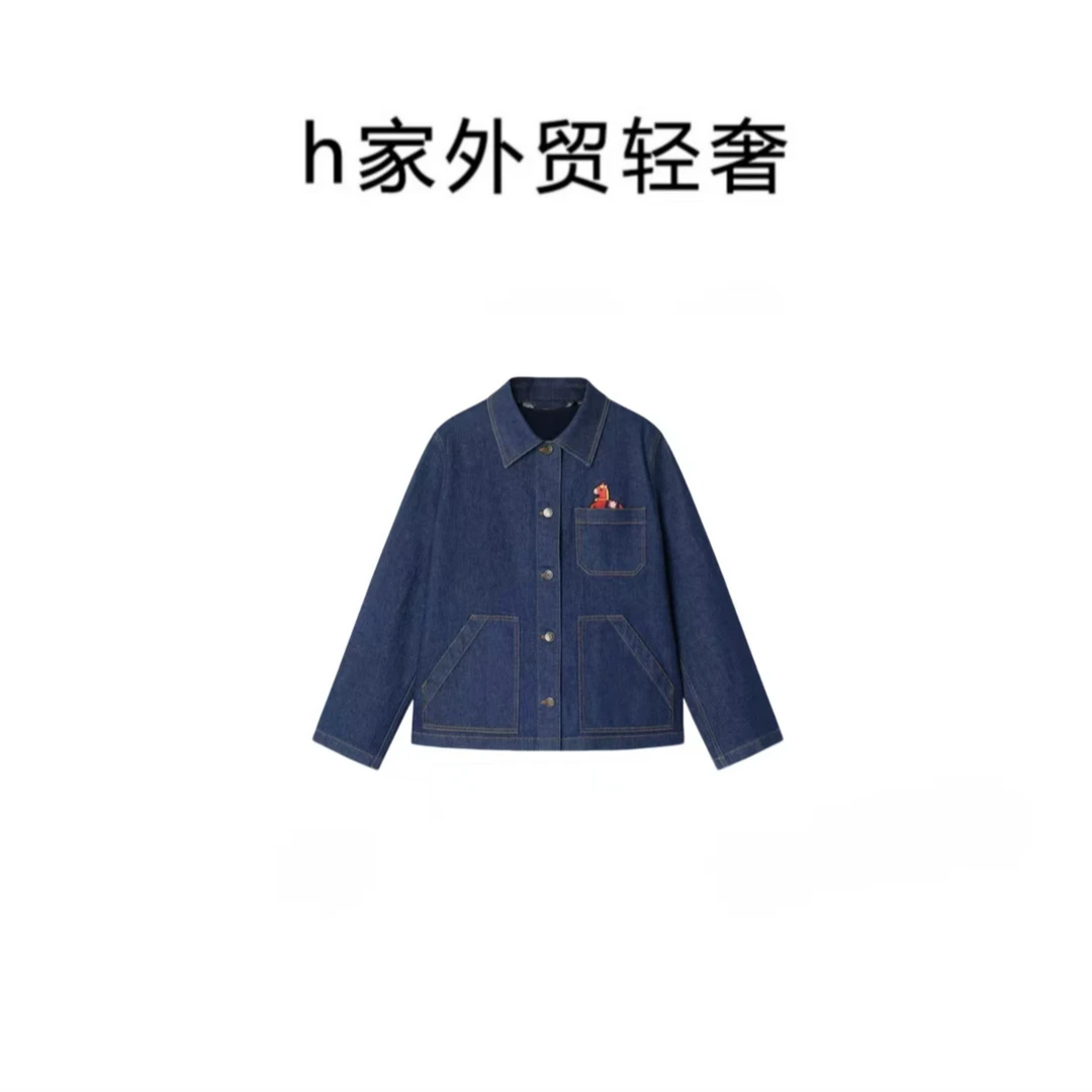 【胡哥严选】小d禾家新年系列冬季新款棉弹牛仔外套
