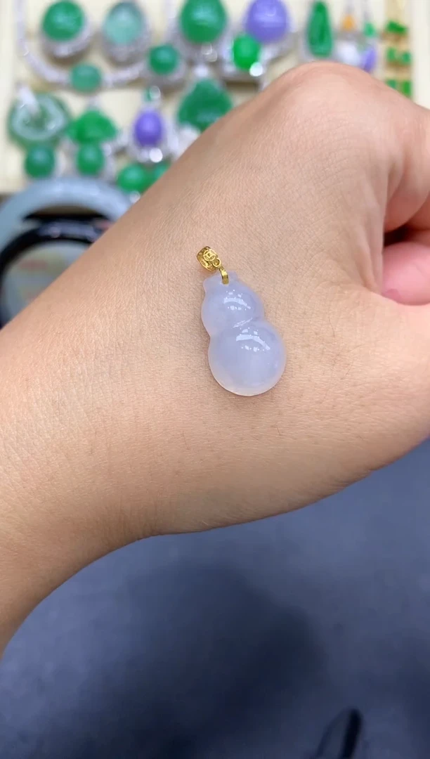 颈饰18K金镶嵌翡翠4-中国好珍宝