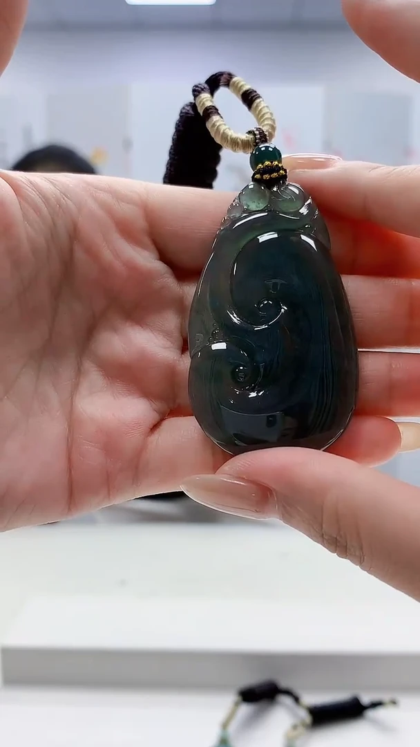 未镶嵌定制翡翠4898lr-毛货挂件14