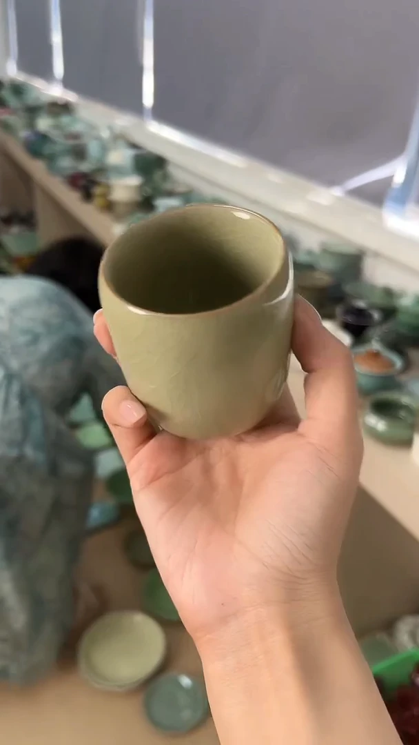 龙泉云间青瓷小米茶器