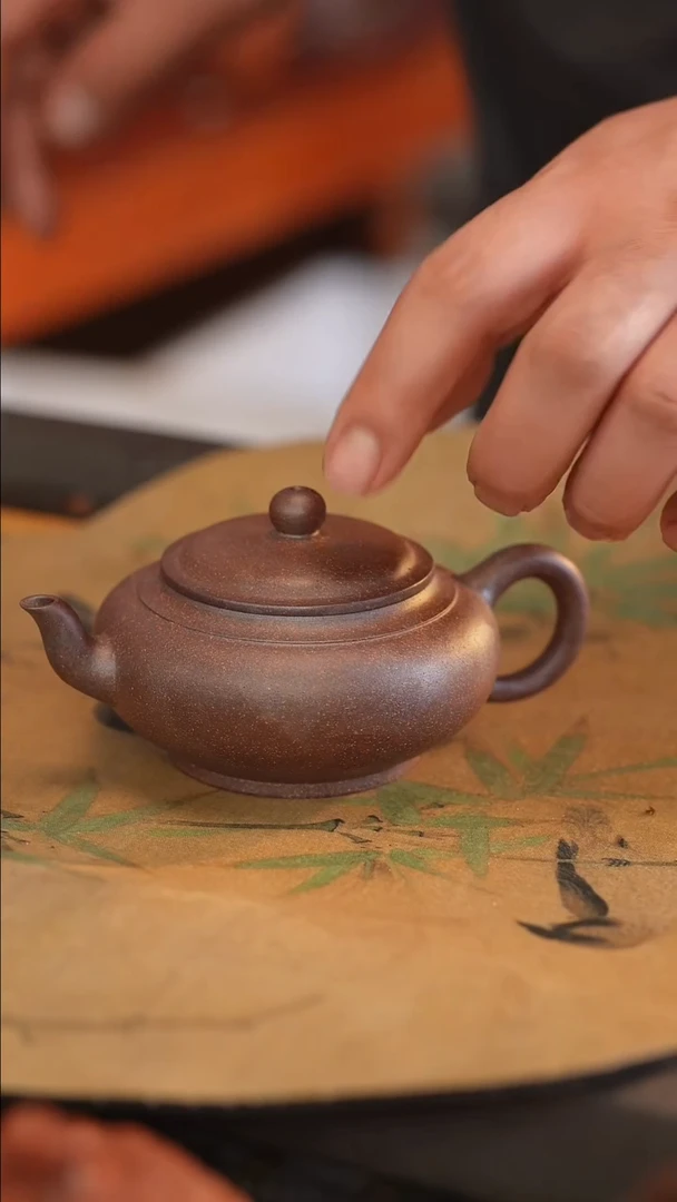 茶壶紫砂原矿手工制作底裂
