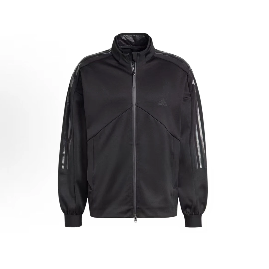 adidas Tiro Suit-Up 纯色长袖拉链夹克 男女同款 黑色 HY3785