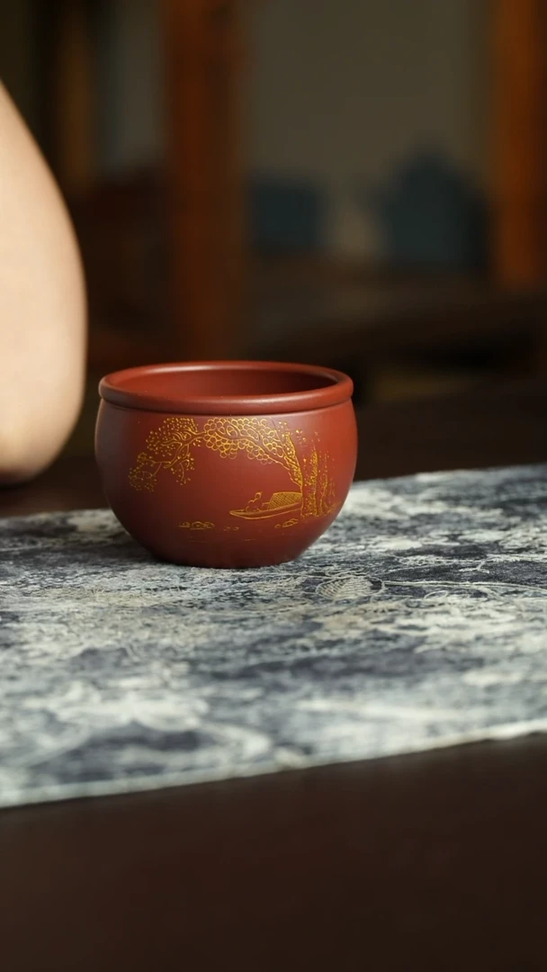 茶杯紫砂72号宜兴紫砂原矿作品 140毫升