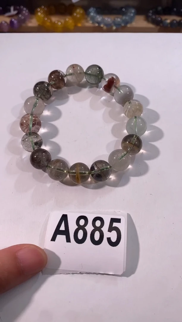 水晶手链未镶嵌A885四季幽灵手链12+