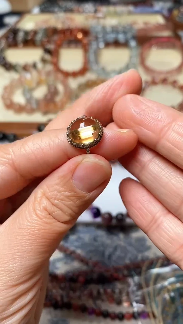 未镶嵌手链水晶钛晶戒指