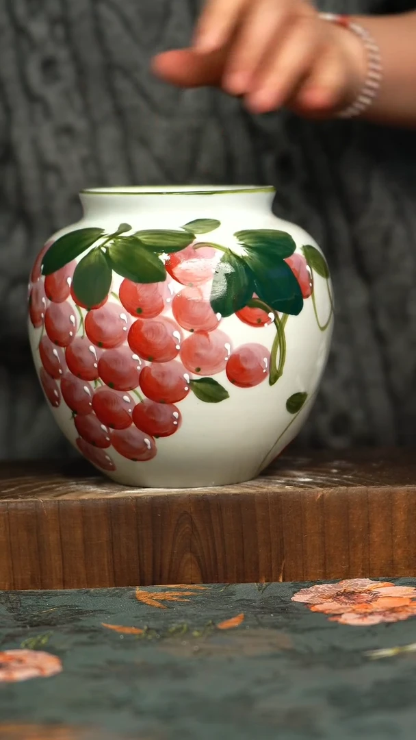 杯釉下彩手工手绘同款陶器