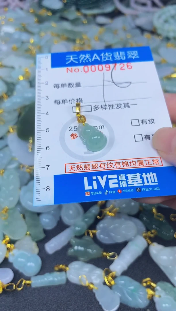 颈饰未镶嵌翡翠净货挂件-9726