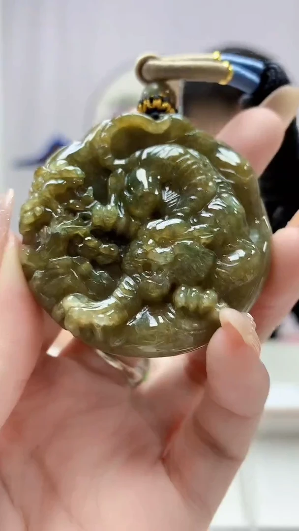 定制翡翠未镶嵌4917DD-毛货挂件69