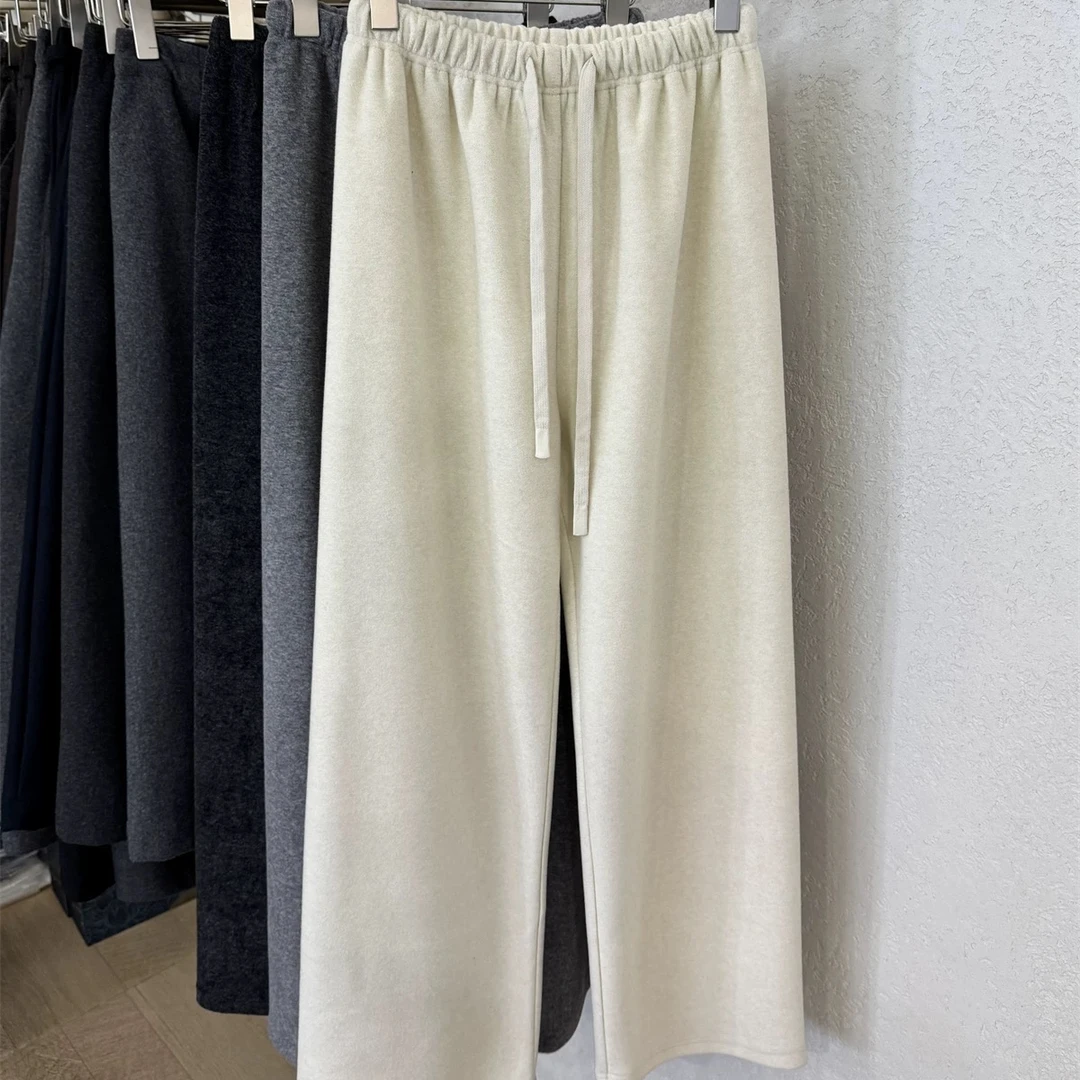 （花花家）7777#高货阔腿裤加厚升级款高腰休闲风垂感休闲裤