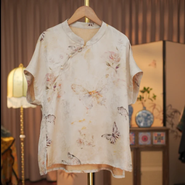 【莺歌蝶舞】新中式国风气质衬衫上衣小衫