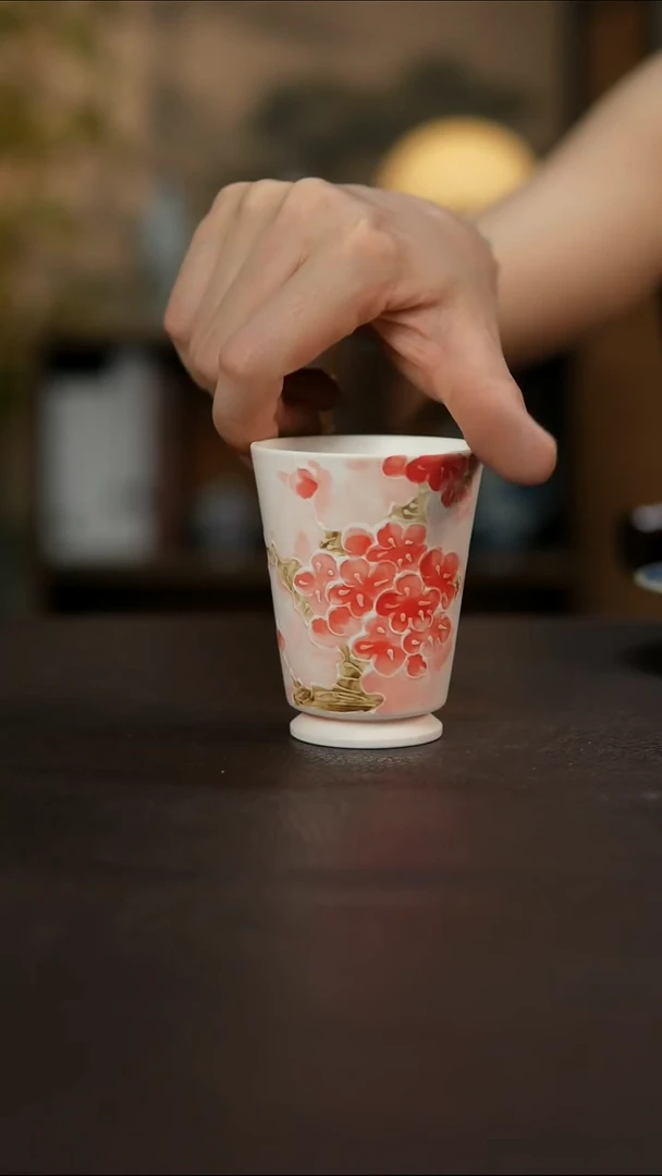 杯景德镇陶瓷杯碗柴烧多人