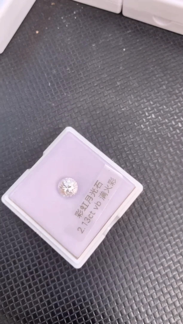 月光石裸石天然彩虹月光石