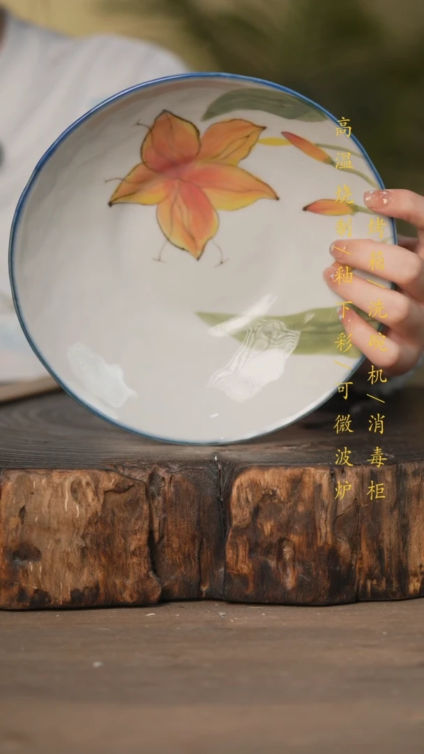 瓷片景德镇高温釉下彩可微波烤箱洗碗机