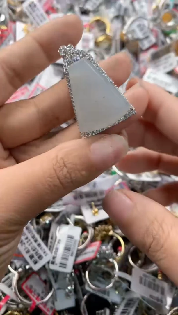 银S925镶嵌戒指翡翠888    8