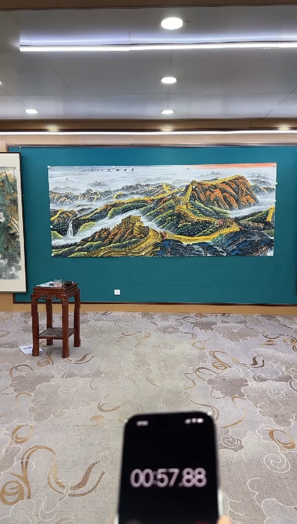 绘画黄*Y-邵明义-大丈二-山水画