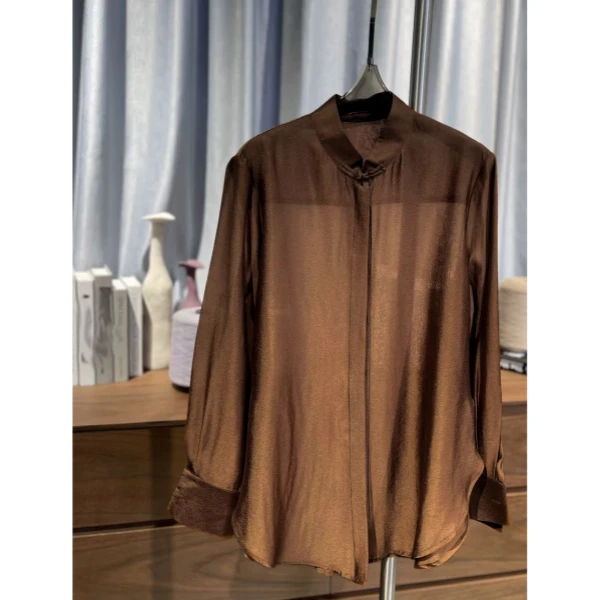 春季上新~时尚简约纯色设计薄款衬衫 S99068