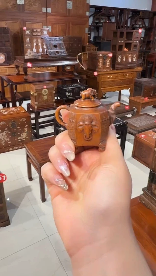 【闪购商品】木木艺黄杨木象把把壶68.8888