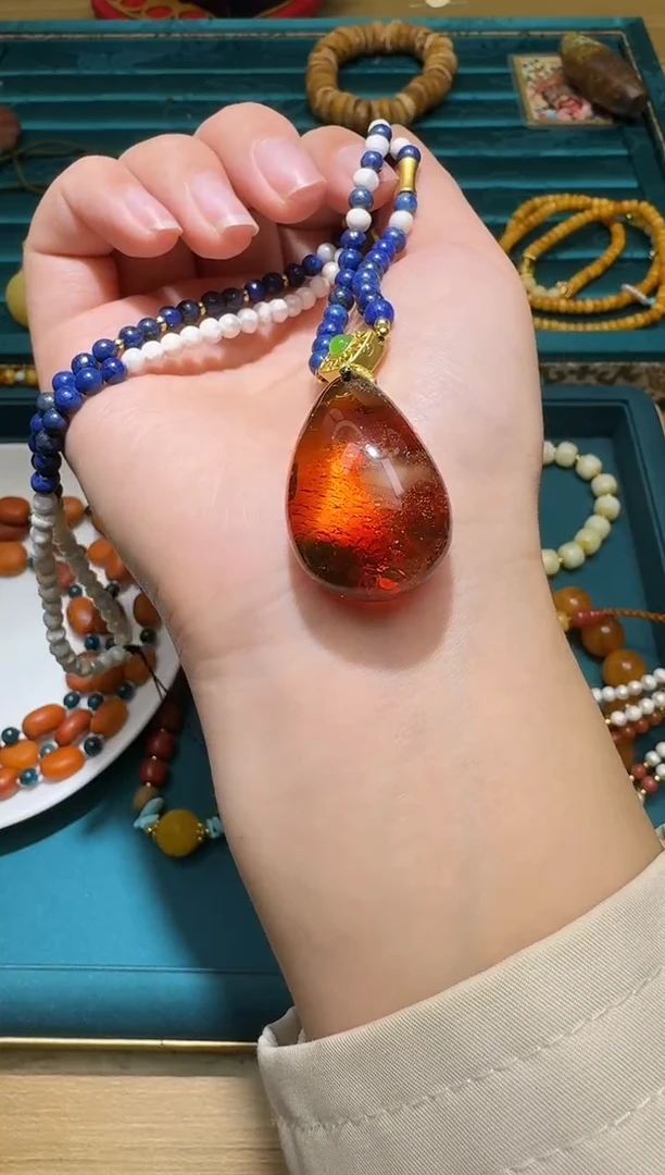 琥珀颈饰未镶嵌多样性发一件 499