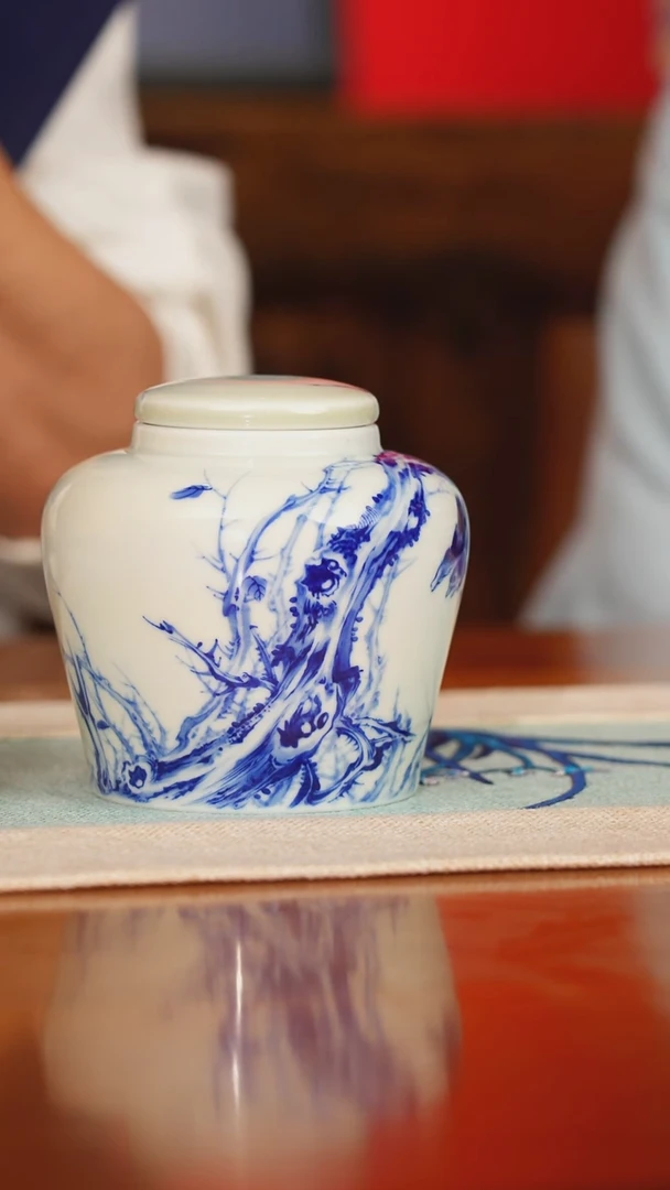 【瓷见如故】三和铭窑寒雀茶叶罐