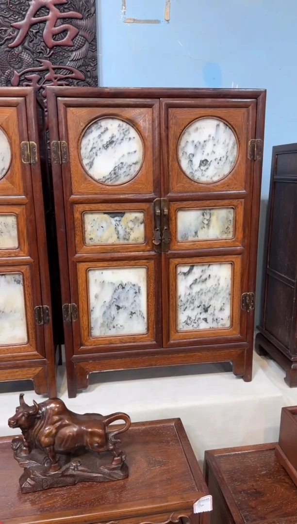 木花梨 天圆地方收纳柜