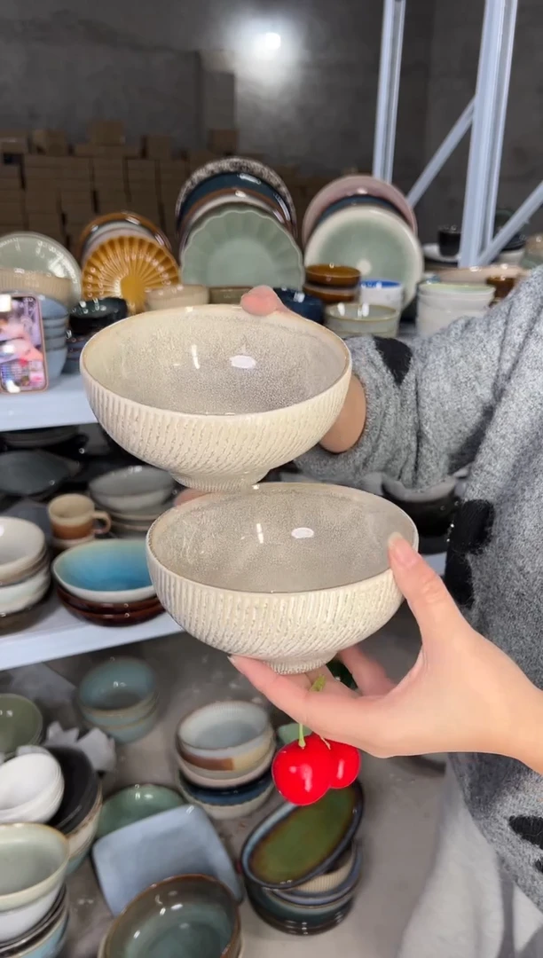 陶瓷外贸尾货瑕疵满20包邮X2米饭碗