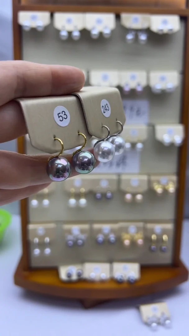 未镶嵌耳饰淡水珍珠53+243