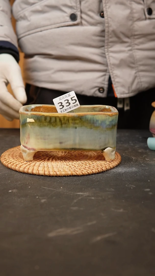 【闪购商品】瓷片335泥泥手工花盆