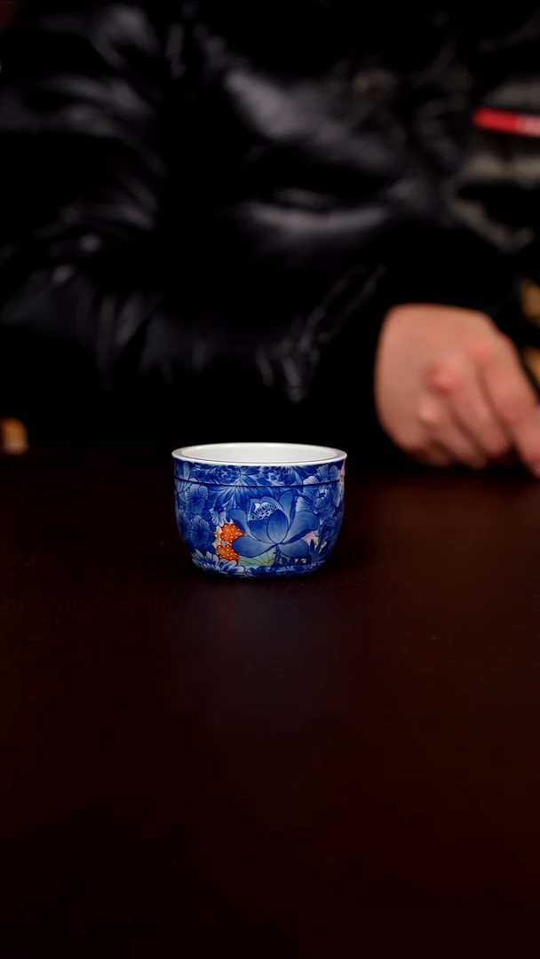 晓剑窑 青花珐琅彩万花