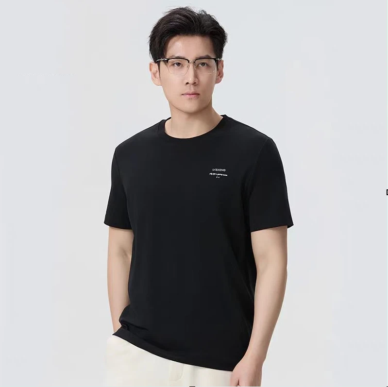 (瑕疵)重启假日系列50S凉感索罗娜双面高克重短袖T恤，胸前字母款