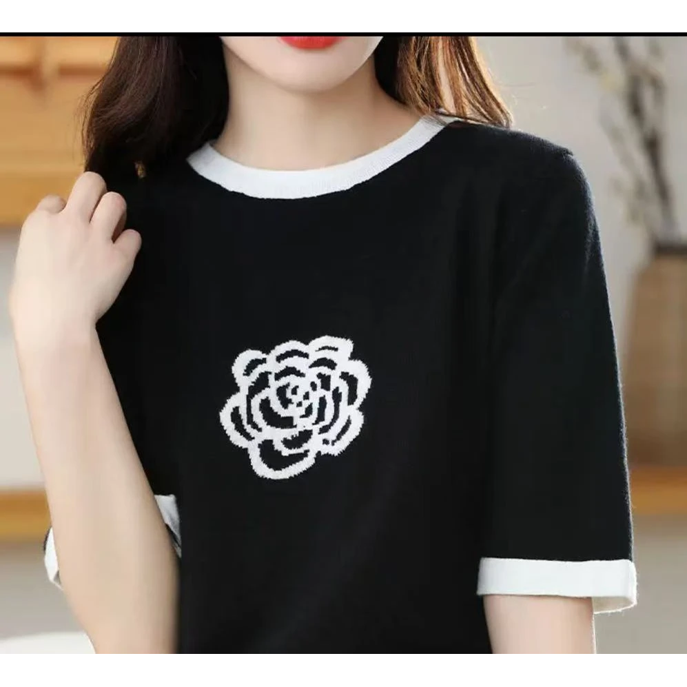 【山茶花】莱赛尔天丝女式针织衫25DAK0391