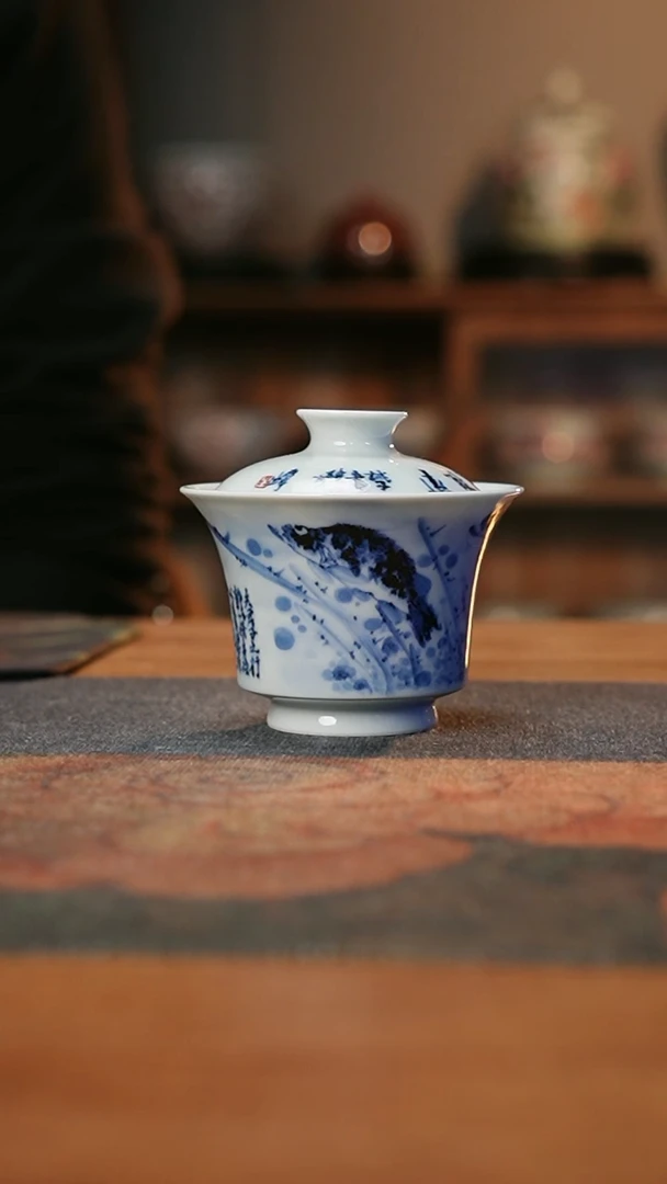 【闪购商品】康亭守艺有余系列：鳜鱼诫子书盖碗