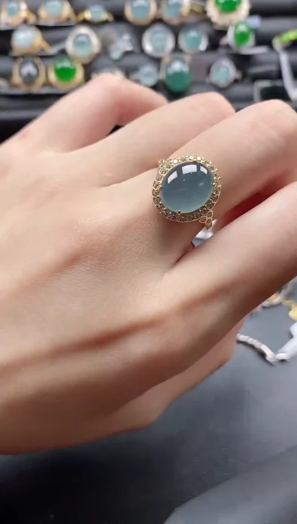 【闪购商品】翡翠戒指银S925镶嵌1111