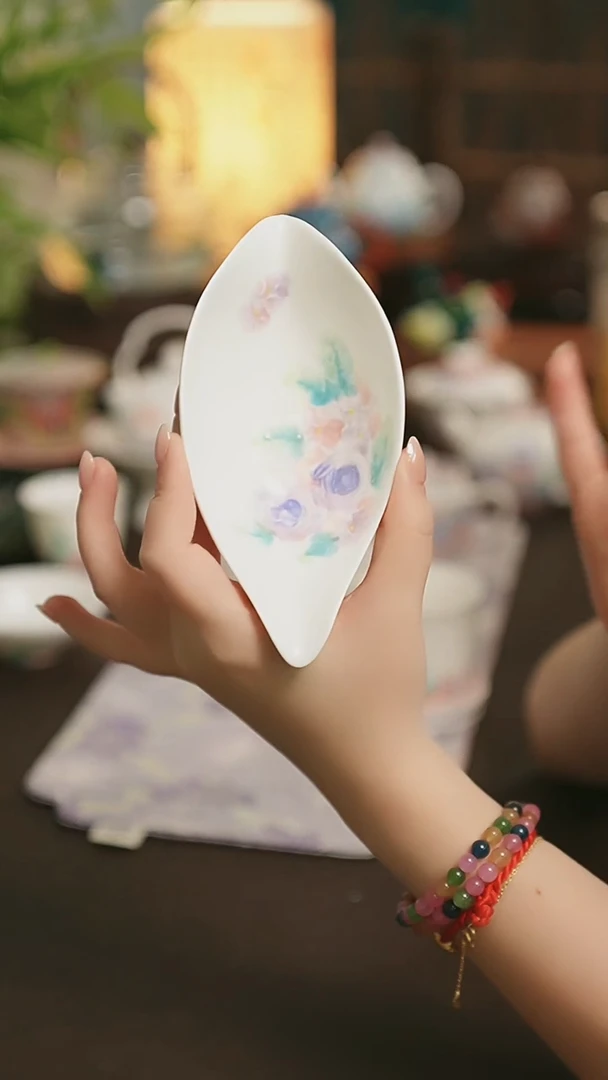 陶瓷茶具花影茶则