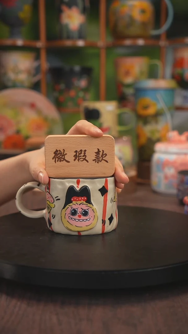 紫砂油画釉下彩手绘微瑕