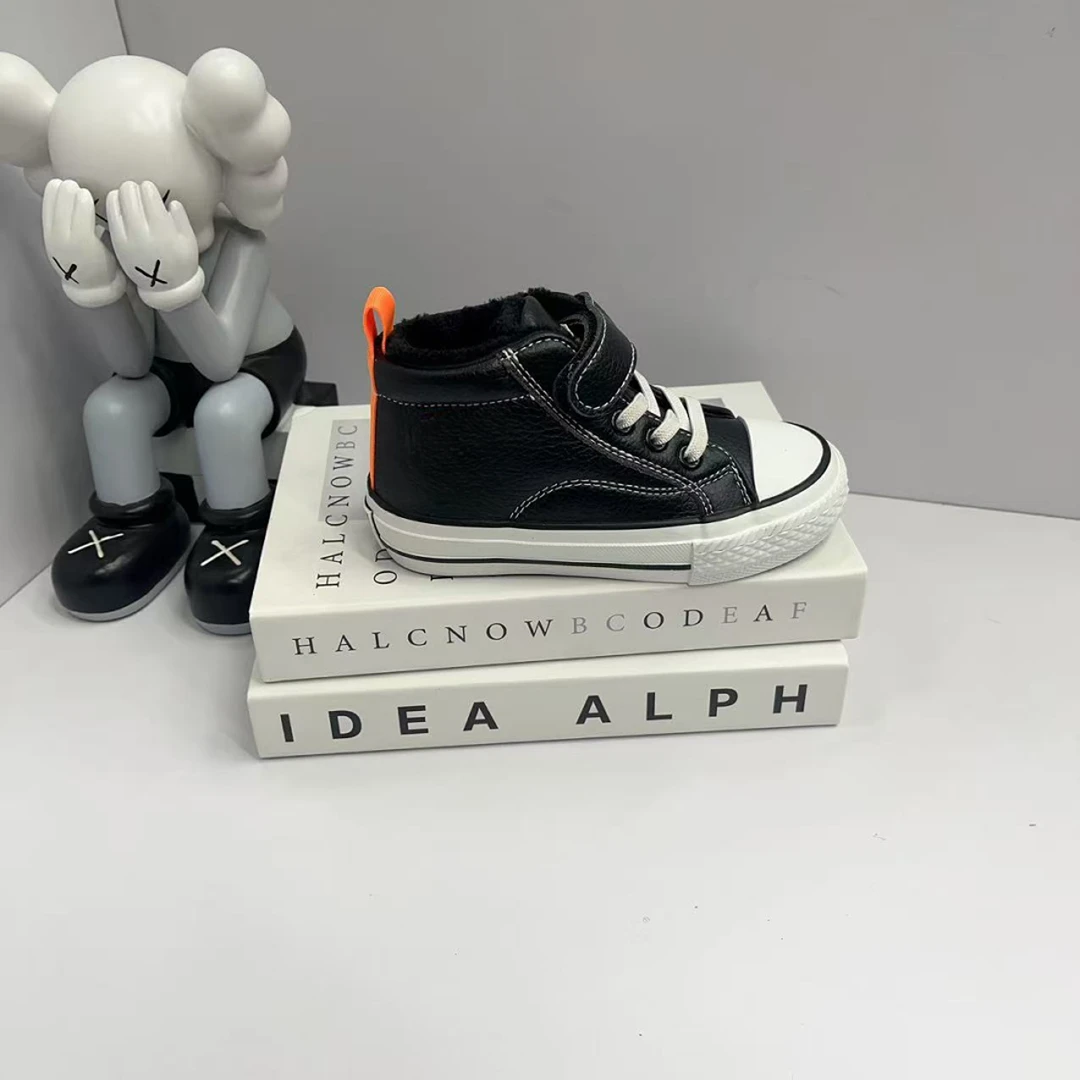 1156儿童新款男童高帮二棉板鞋儿童运动鞋软底冬季加绒女孩