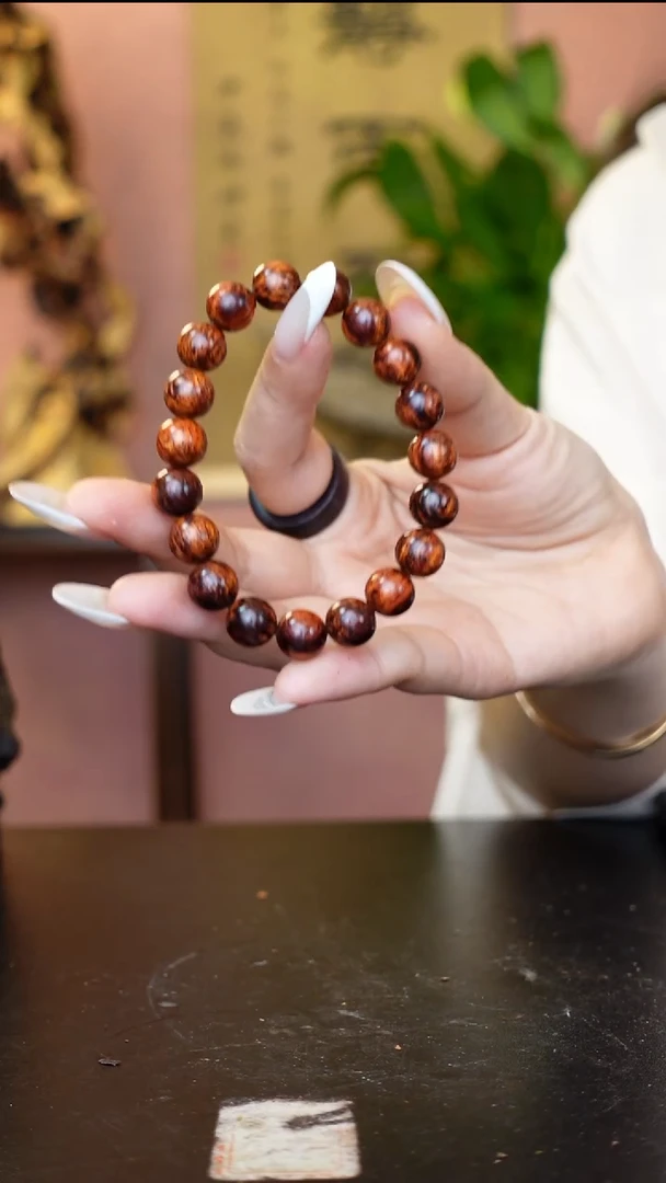 降真香手串/手链海南红降1.0高货大洲岛红土黄油芝麻点沉水