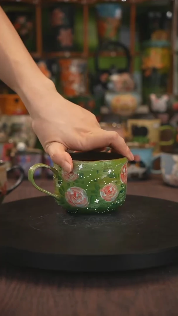 紫砂油画手绘釉下彩