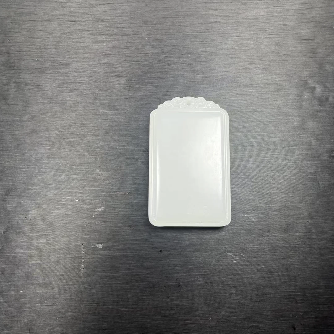 新疆昆仑山料无事牌吊坠挂件羊脂白油润十足白净简约大气款式