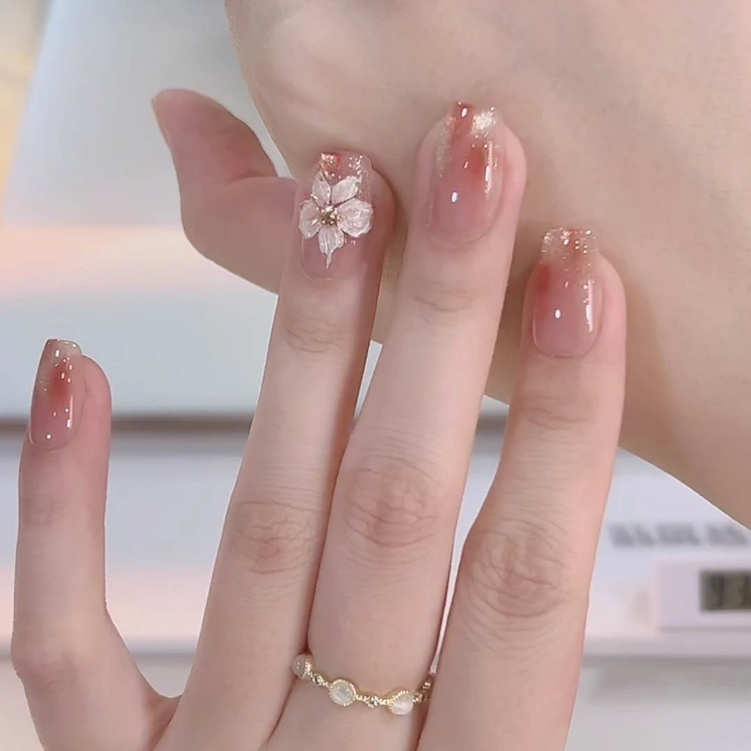 【美拉德雕花】纯手工穿戴甲猫眼美甲贴片可拆卸指甲贴片10片装