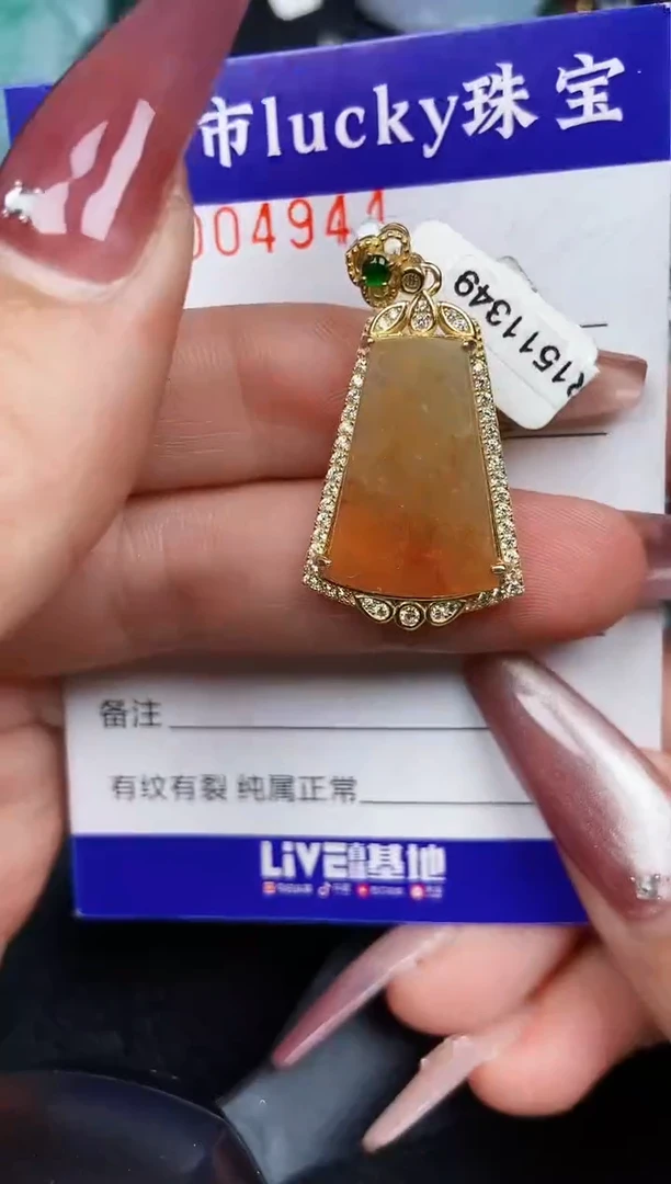 翡翠银S925镶嵌颈饰4944