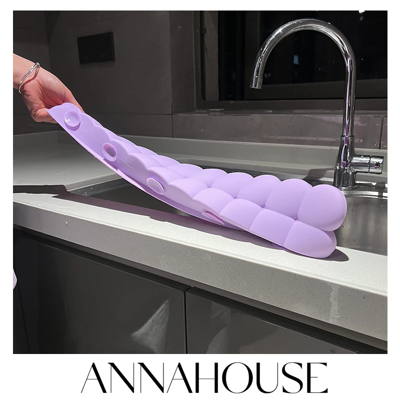 ANNAHOUSE圈圈硅胶挡水板台面防溅水洗手台挡水防溅水挡板NS