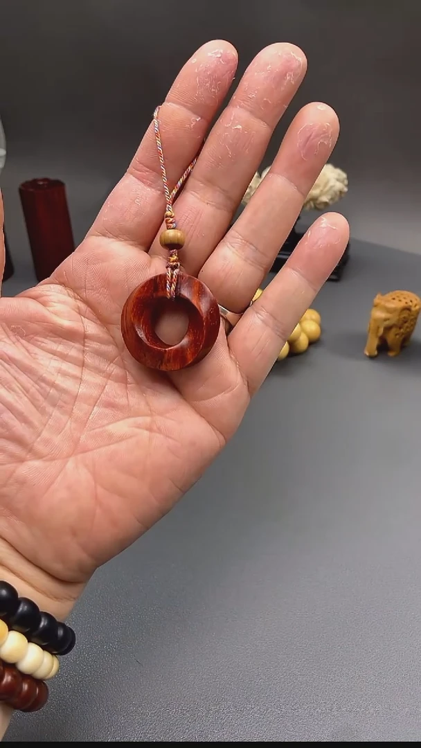 小叶紫檀时来运转手机吊坠