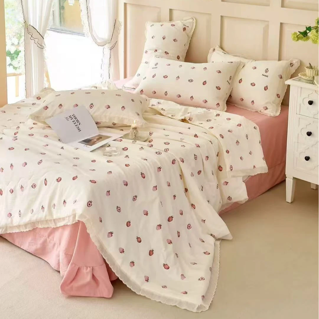 皱皱纱夏被四件套
