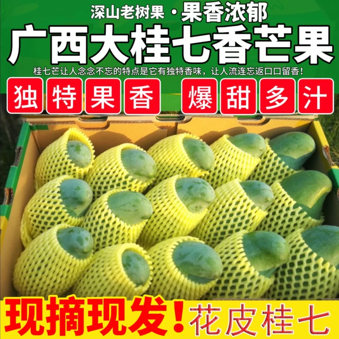 【桂七香芒】正宗广西百色田东老树花皮桂七芒香甜多汁香味浓郁Q