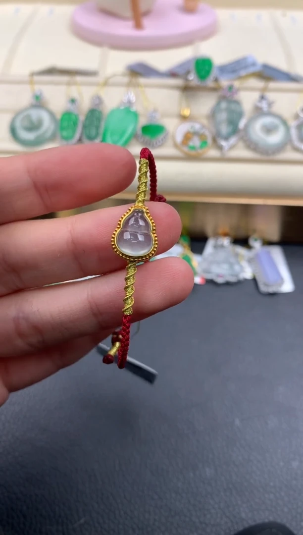 【闪购商品】翡翠颈饰18K金镶嵌A827