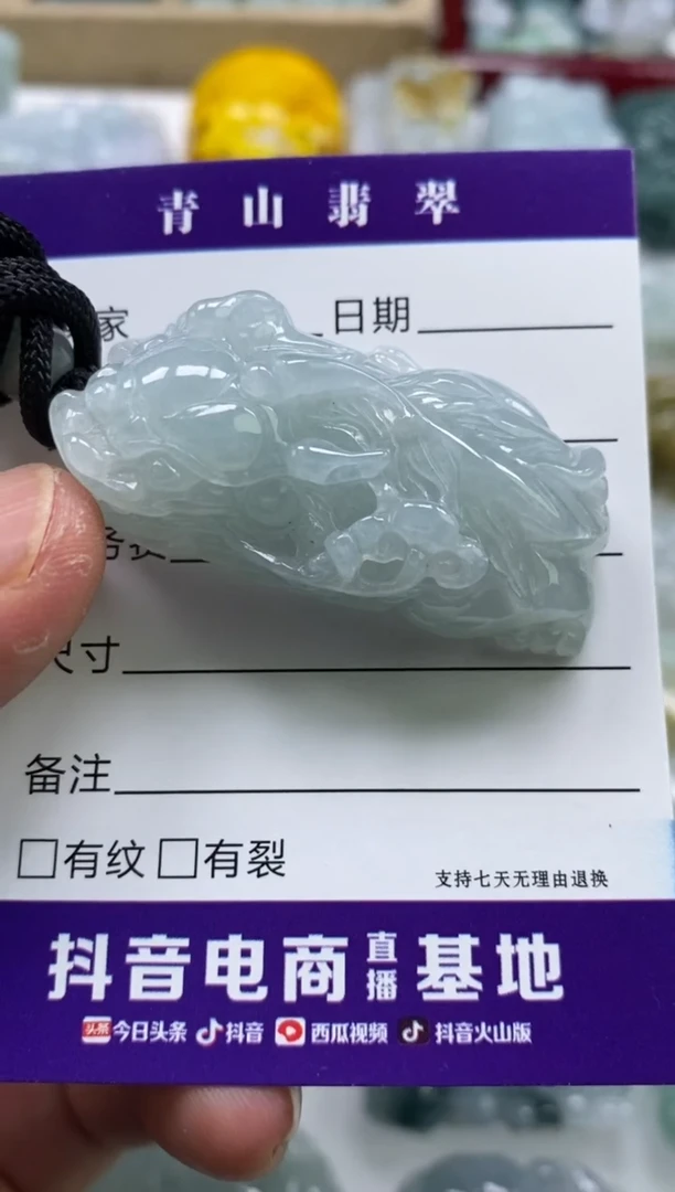 颈饰未镶嵌翡翠多人如意貔貅