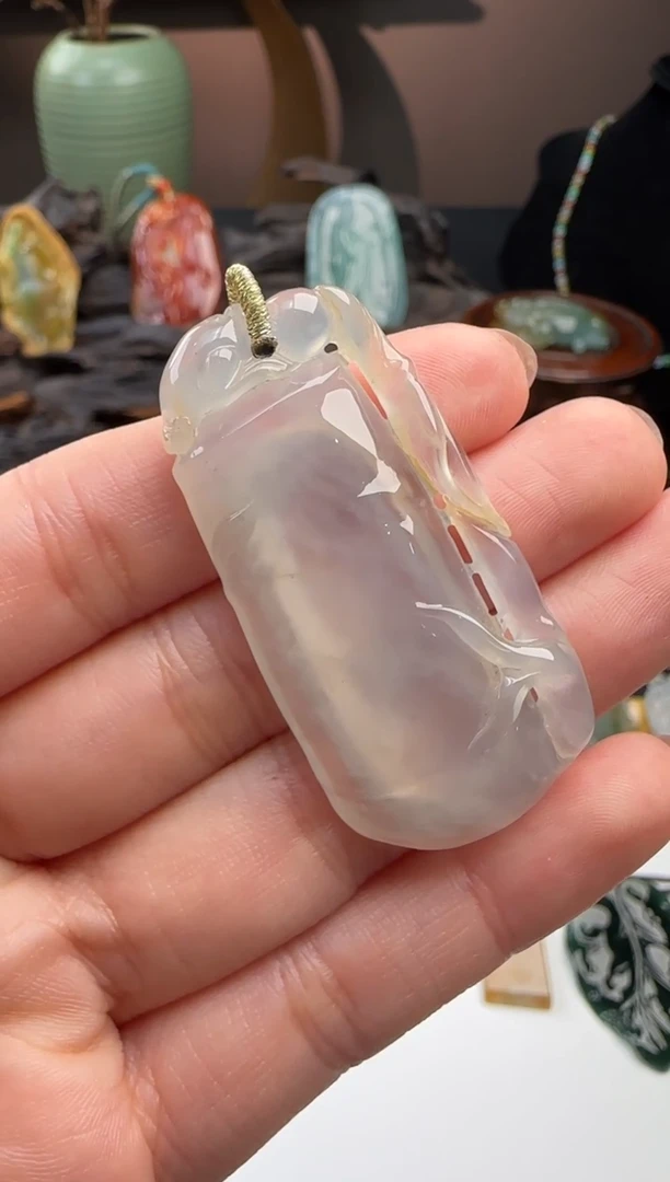 【闪购商品】翡翠吊坠(赠链)未镶嵌缅甸翡翠竹节吊坠