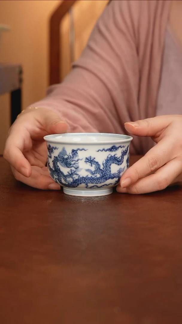 景德镇瓷器，青花瓷手绘茶具~