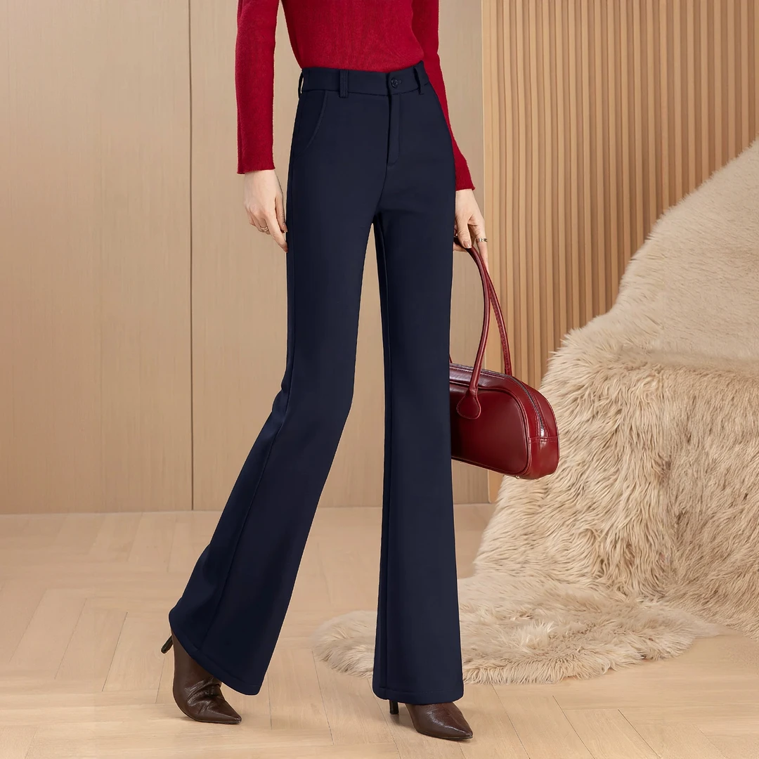 【以直播间实物为准】A966【裤长92】加绒微喇裤女秋冬休闲裤【A区】